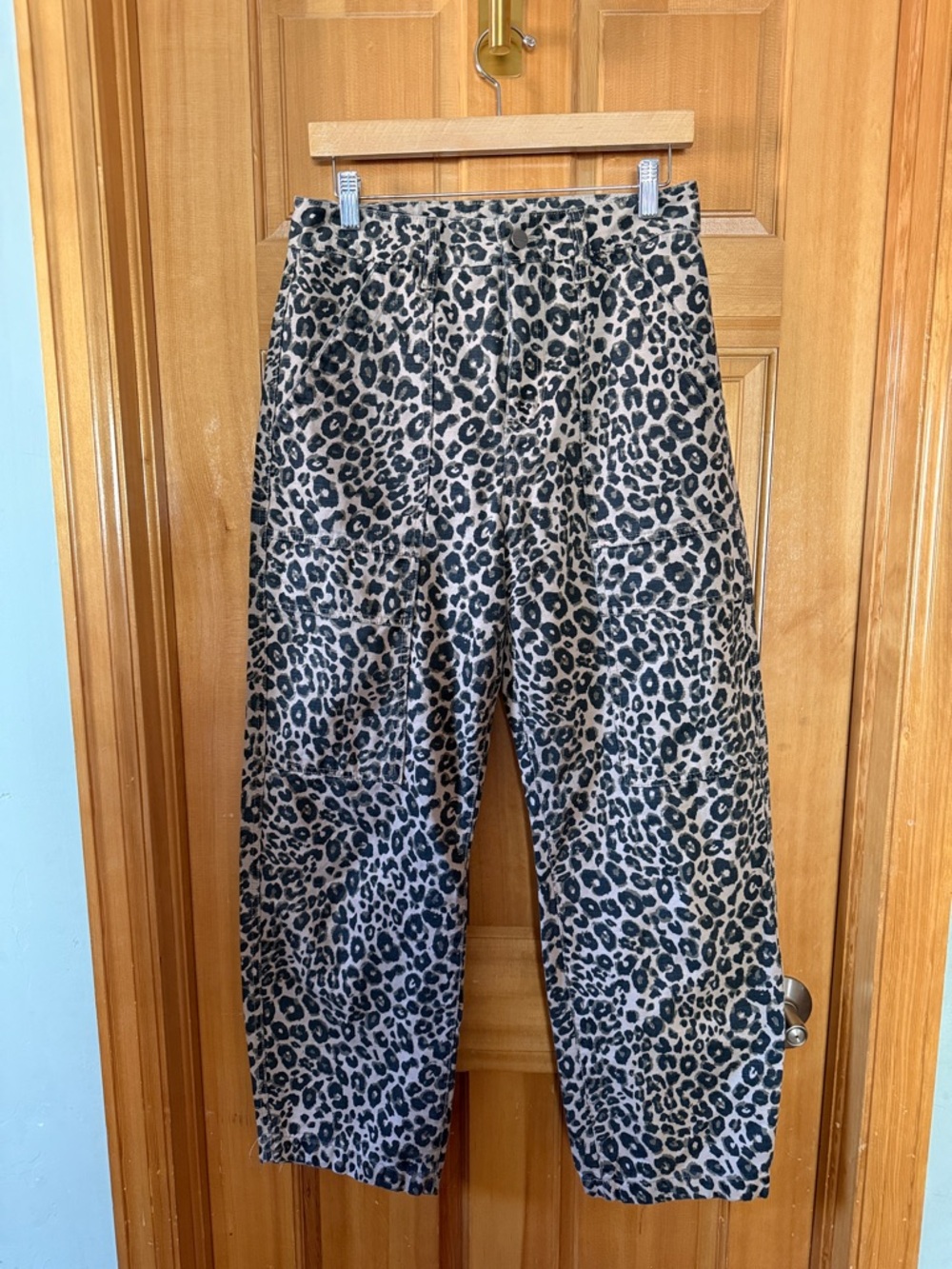 Sanctuary Boyfriend Utility Leopard Print Jeans